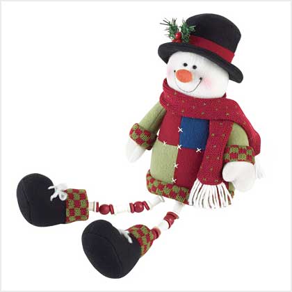 PLUSH SNOWMAN SHELF-SITTER