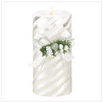 SILVER STRIPES CANDLE