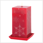 JEWELED SNOWFLAKE CANDLE