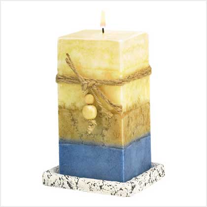MULTI-LAYERED STONE CANDLE