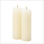 IVORY VANILLA TALL PILLARS