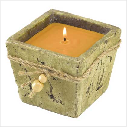 STONE-FINISH CANDLE POT