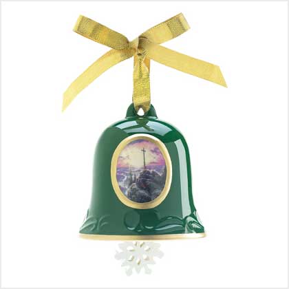 THOMAS KINKADE GRE BELL ORNAMT