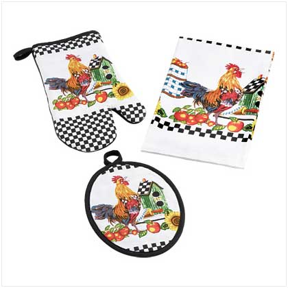 ROOSTER KITCHEN TEXTILE SET